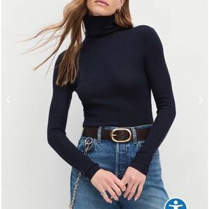Favorite Daughter Navy Turtleneck Amelia Sweater